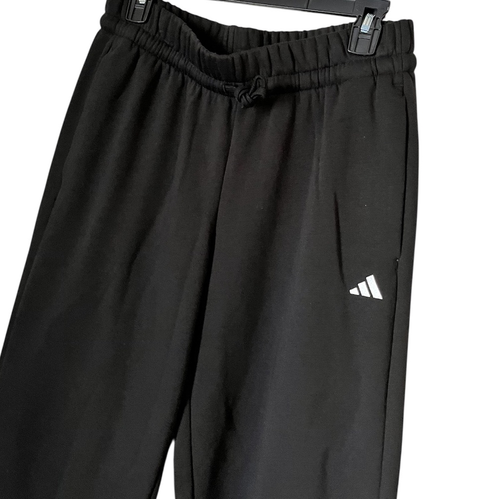 adidas Women’s Black Cotton Blend Activewear Relaxed Fit Pants Sz-M NWT - Picture 2 of 6